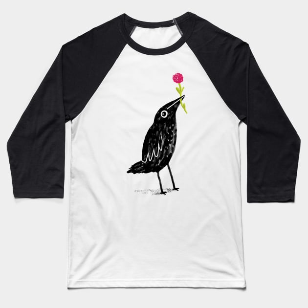 Caw Blimey Baseball T-Shirt by Sophie Corrigan